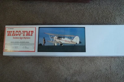 老式遥控飞机套件。 Pica Waco YMF 1/5 比例,全新带盒。 看到图片完好。 — 第 1/4 张图片