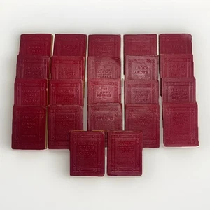 Antique 1920s Red Little Luxart Library Set of 22 Published by Robert K. Hass NY - Foto 1 di 8