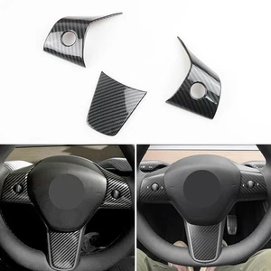 NEW Car Interior Steering Wheel Button Frame Cover For Tesla Model 3 Y 2021-2023 - Picture 1 of 5