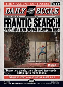 MTG Frantic Search 1996 Rare Secret Lair Marvel's Spider-Man: Daily Bugle News - Picture 1 of 1