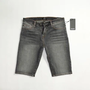 $159 NEW TRUE RELIGION Short Size W30 in Space Cadet Grey Rocco Relaxed Skinny - Picture 1 of 10