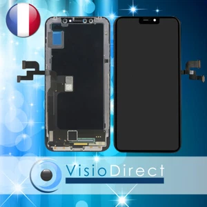 Vitre Tactile + Ecran LCD pour iPhone X OLED sur chassis ARGENT - Photo 1/4