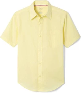 Toddler Yellow Broadcloth Dress Shirt E9005-Y Short Sleeve French Toast 2T to 4T - Picture 1 of 3