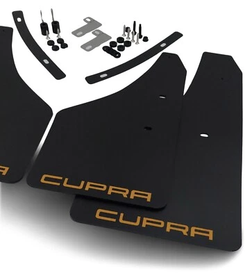 rallyflapZ | Mud Flaps & Fixings Seat Leon Mk3 5F 12-20 Black 4mm PVC *S CUPRA-G - Image 1 of 4