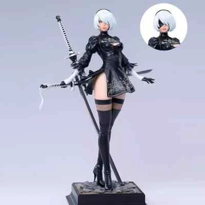 Sexy Anime Kawaii NIER AUTOMATA Yorha 2B Figur PVC Actionfigur 27cm OVP schwarz - Bild 1 von 4