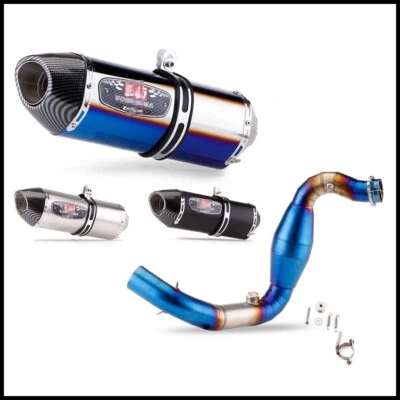 Puntas de silenciador de tubo de escape de enlace medio sistema de 420 mm para BMW G310R G310GS 2016-2023 Foto 1 de 4