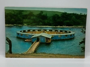 Postcard Floating Fisherena Catfish Bay Lake Texoma Texas Hatchery H256 - Picture 1 of 2