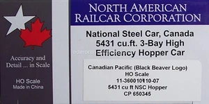 North American Railcar Corp. #1010-07 CP 5431 CU.FT. 3bay Efficiency Hopper - Picture 1 of 17