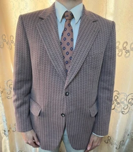 1970s vintage handtailored bespoke rockabilly disco suit jacket blazer 36R 40R - Picture 1 of 10