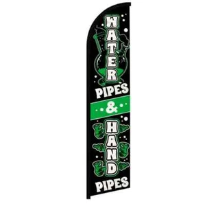 Wasser & Hand Pfeifen Windlos Vollhülse Werbung Rauch Shop Banner Flagge - Bild 1 von 7