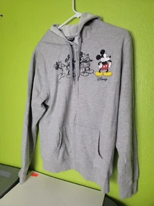 Women’s Disney Mickey Mouse Legendary Zip-Up Fleece Hoodie Pencil Illustration - Picture 1 of 7