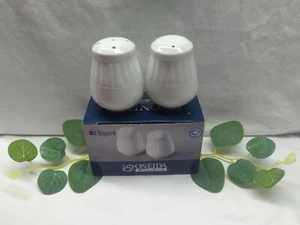 Agitador de sal y pimienta Oneida Ariel gres blanco nuevo en caja - Imagen 1 de 5