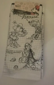 Disney NEW Sketchbook Minnie Mouse 3 Piece Towel and Oven Mitt Kitchen Set - Picture 1 of 6