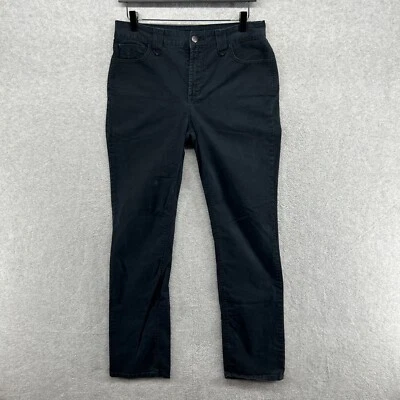 NYDJ Jeans Women's Size 10 Chino Black 5 Pocket Stretch Denim Lift Tuck Made USA - Image 1 of 4