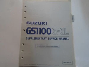 1983 Suzuki GS1100G / Gl Suplementario Servicio Manual Holgado Hoja OEM Oferta - Imagen 1 de 12