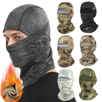 Winter Thermal Motorcycle Balaclava Windproof Ski Full Face Mask Hood Helmet Hat - Image 1 of 4