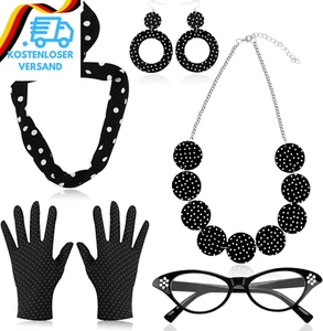 HOWAF 50Er Jahre Accessoires Damen Rockabilly Accessoires 50Er Jahre Kleider Zub - Bild 1 von 12