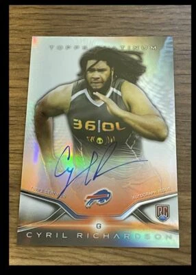 2014 Topps Platinum Autographs Refractors Cyril Richardson Rookie Auto Buffalo - Image 1 of 2
