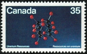 Canada sc#865 Uranium: Uraninite Molecular Structure, Mint-NH - Picture 1 of 3