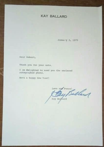 Kaye Ballard (1925-2019) Autograph ~ 1973 Typed Letter Signed - Picture 1 of 2