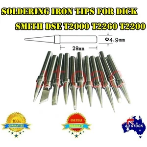 11 PCS SOLDER SOLDERING IRON STATION Tips for Dick Smith DSE T2000 T2260 T2200 - Foto 1 di 3