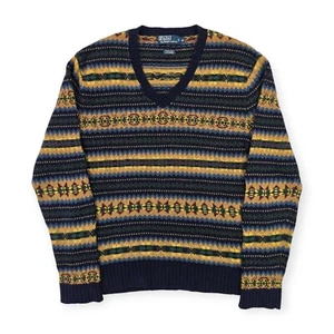 Polo Ralph Lauren Fair Isle Pattern Knitted Jumper Men's Medium - Picture 1 of 7