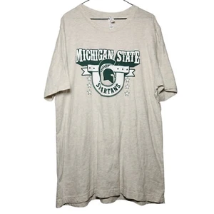 Canvas Shirt Michigan State Spartans Beige Soft Cotton Blend Size XL - Picture 1 of 4
