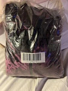 Victoria's Secret Pink LIMITED Sherpa Lined Coaches Jacket Reversible L NEW - Picture 1 of 4