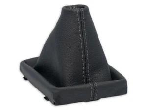 FÜR AUDI A4 B8 08-15 SCHALTMANSCHETTE SCHALTSACK NATURLEDER NAHT GRAU - Bild 1 von 5