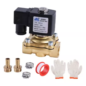 1/2" Magnetventil Messing 220V AC 0-10 bar Viton stromlos geschlossen - Bild 1 von 12