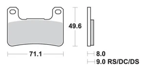 PLAQUETTES DE FREIN KH379 RACING DUAL CARBON COLOUR BLACK CONVIENT : SUZUKI GSX- - Photo 1/1