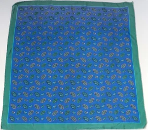 Paisley Seidenschal - grün/blau - Vintage - Medium - Bild 1 von 4