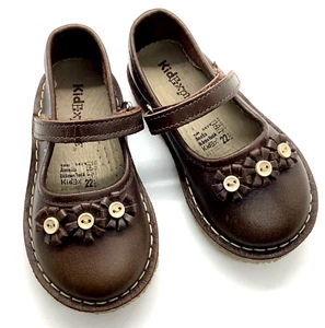 Kid Express little girl brown leather MJ stitch down crepe sole US 6-6.5 - Picture 1 of 6