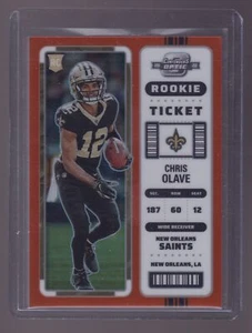 2022 Panini Contenders Optic Chris Olave RC Rookie Ticket #65 Orange #/50 - Picture 1 of 2