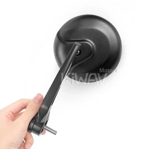 KiWAV Motorcycle Bar End Mirrors Retro Black for Kawasaki Z900RS 2018 - Picture 1 of 9