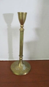 8" MESSING EINZELNER KONISCHER KERZENHALTER - Bild 1 von 3