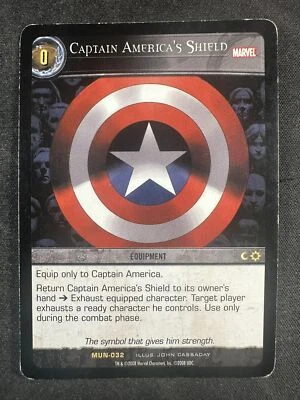 VS System TCG MUN-032 Captain America's Shield Marvel Universe LP - Image 1 of 2
