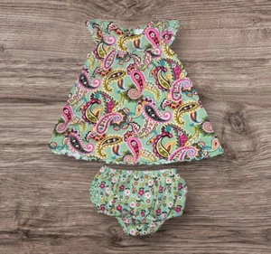 Vera Bradley Baby Tutti Fruity Paisley 9-12 Month Dress Ruffle Bloomers Bottoms - Picture 1 of 3