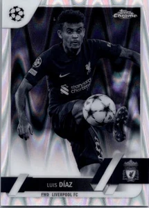 2023 Topps Cromo UEFA UCC Ray Wave Refractor #199 Luiz Díaz Liverpool - Imagen 1 de 2