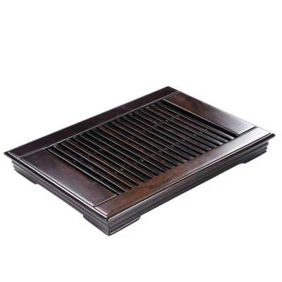 Luxury Solid Wooden Kung Fu Gongfu Tea Tray Serving Table Plate Water Storage - Image 1 of 4