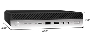 HP EliteDesk Mini 800 G5 i7-9700 3,0GHz bis zu 32GB RAM 2TBGB HD Windows 11 WiFi - Bild 1 von 2