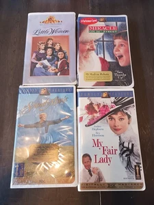 4 “Classics” VHS Movies (2 Sealed) in Clamshell Cases Sound of Music, My Fair La - Imagen 1 de 16