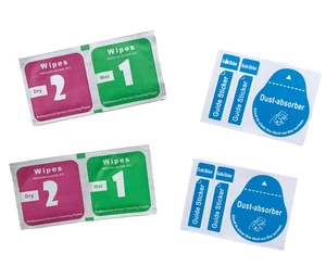PHONE SCREEN PROTECTOR PREPARATION KIT DUST REMOVAL ABSORBER STICKERS GUIDE TABS - Picture 1 of 1