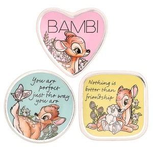 Disney Bambi Yellow, pink & blue Ceramic Gift 3 piece Boxed Trinket Tray Set VC7 - Picture 1 of 10