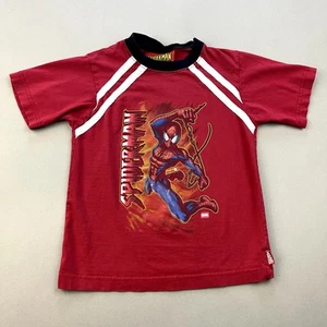 Vintage Spider-Man T-Shirt Youth Boys 6 Red Marvel Comics Web Cartoon y2k 2004 - Picture 1 of 9