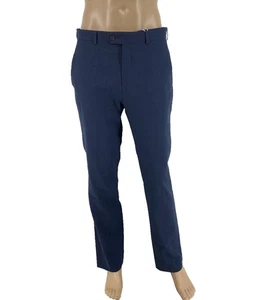 GANT Hombres Azul Marino Ajustado Lino Algodón Traje Pantalones Pantalones Talla EU 50 UK/US 40 - Imagen 1 de 12