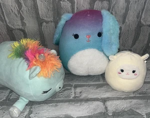 Lot of 3 Squishmallows Plush  Unicorn, Bunny & Lamb  Gift stuffed toys - Picture 1 of 11