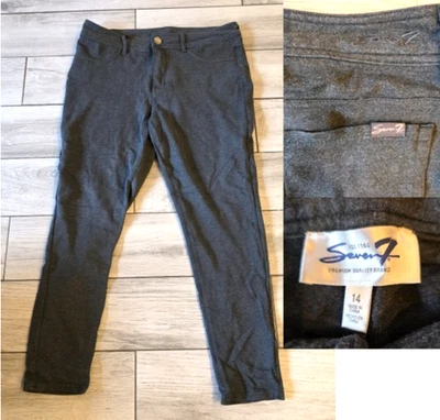 Calça jeans skinny Seven7 4 vias cinza elástica feminina tamanho 14 Seven7 - Imagem 1 de 4