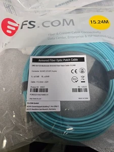 SC to ST Multimode Duplex OM3 50/125 Fiber Optic Patch Cable - Picture 1 of 1