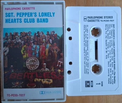 Beatles - Sgt Pepper's White Shell & Case Aussie 13 Track Cassette EX/EX - Image 1 of 2